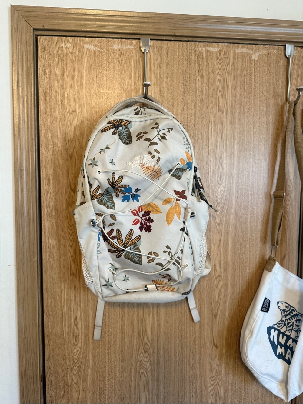 North Face Women's Jester Backpack featuring a Gardenia White multicolor botanic